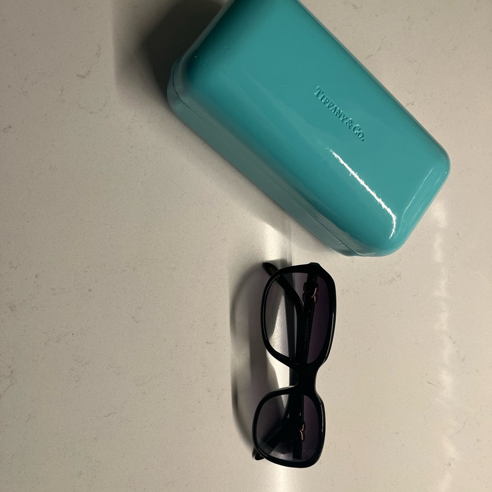 Tiffany & Co. Black Sunglasses with Blue Case